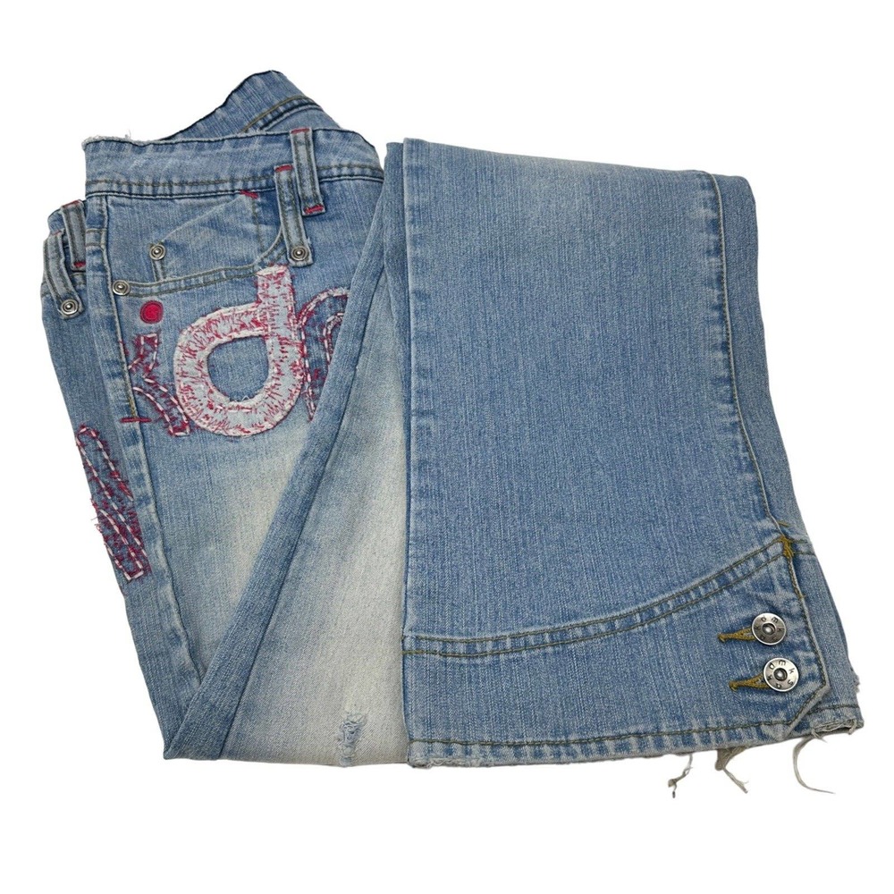 Akademiks‎ Womens Vintage Embroidered Bootcut Jeans 26 - Picture 3 of 12